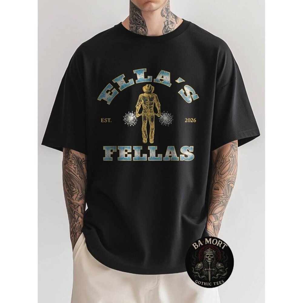 Ellas Fellas Vintage Retro Tee Matching Squad 70S Style T-Shirt .